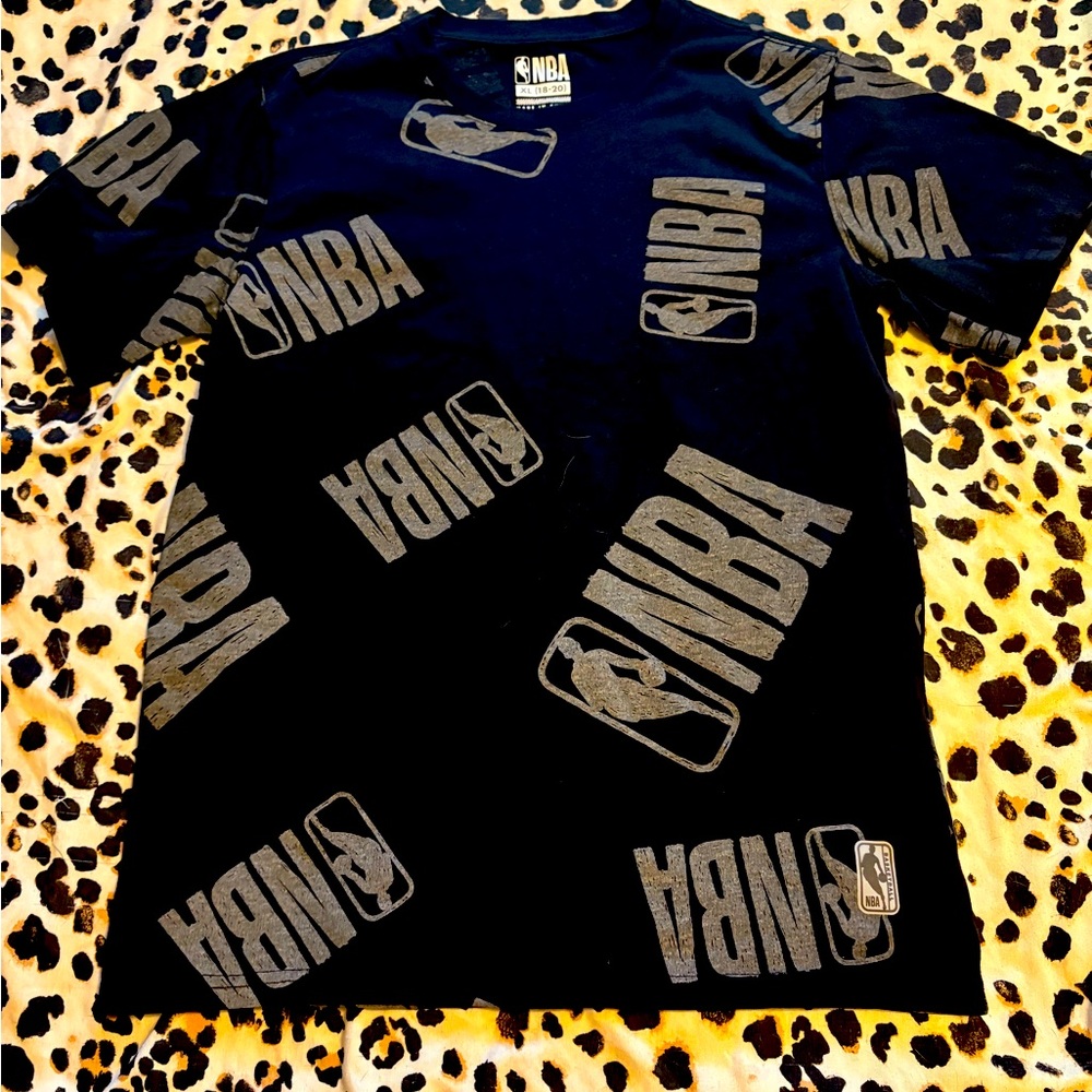 NBA Black and Gray Logo T-Shirt